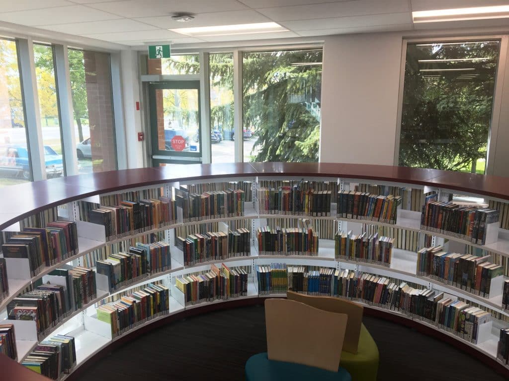 Curved Steel Library Shelving