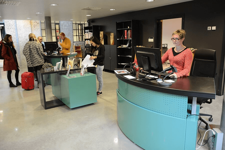 Modern library information desks